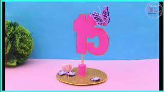 Como hacer Centro de Mesa para 15 Años  How to make a Centerpiece for 15 Years [upl. by Ettenahs]