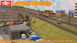 Layout Update  Spring 2023  backscenes footbridge weathering and new additions [upl. by Hege]