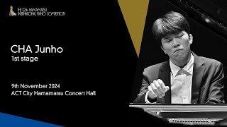 CHA Junho  1st Stage the 12th Hamamatsu International Piano Competition [upl. by Ynaffets]