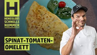 Schnelles SpinatTomatenOmelett Rezept von Steffen Henssler [upl. by Mueller781]