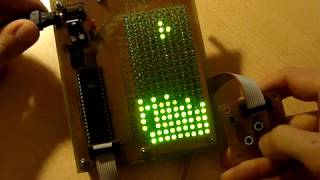 Playing on atmega32 controlled led display famous tilematching puzzle [upl. by Nonaihr201]