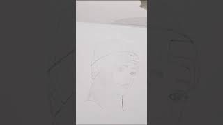 How to draw a girl with cap girldrawing preetharshart [upl. by Ahsenre22]