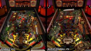 Pinball FX vs Pinball FX3 4K Gameplay comparativa visual Indiana Jones The Pinball Adventure [upl. by Trescha]