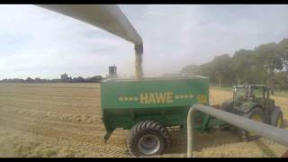 Gerste dreschen 2015 GoPro Full HD 2x Claas Lexion  John Deere  Hawe [upl. by Ahsinat]