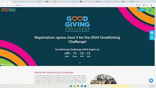 2024 GoodGiving Challenge How to Register [upl. by Brenza]