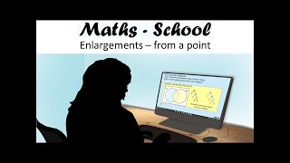 Enlarging shapes from a given point for GCSE Maths MathsSchool [upl. by Palermo491]