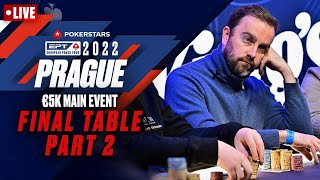 EPT PRAGUE 2022 €5K MAIN EVENT – FINAL TABLE Part 2 ♠️ PokerStars [upl. by Lyon]