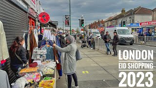 Ilford Lane Southall and Green Street Eid Shopping 2023  London Walking Tour  4K HDR [upl. by Cindee]