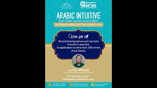 Arabic Intuitive Basic Arabic Concepts Easy to Digest  Ustadh Michael Wolfender [upl. by Gamal]