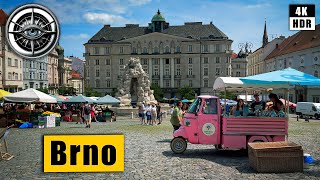 Walking Tour 4K of Brno  The capital of Moravia 🇨🇿 Czech Republic HDR ASMR [upl. by Anale703]