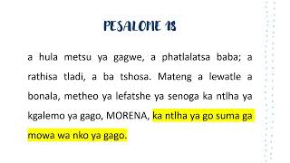 Beibele ya Setswana  Pesaleme 18 [upl. by Naitirb]