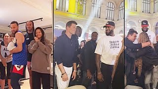 Stephen Curry Pranks His Mom amp LeBron James Meets Tom Brady 2024 Team USA Basketball [upl. by Snashall]