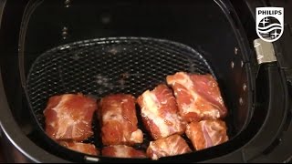 Philips Airfryer Char Siu Pork Ribs 空气炸锅 烤叉烧醬排骨 [upl. by Miriam]