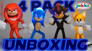 JAKKS SONIC MOVIE 3 LIGHT UP 4PACK UNBOXING [upl. by Clair]