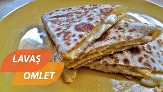 PRATİK KAHVALTILIK LAVAŞ OMLETLAVAŞLI OMLET GÖZLEME TARİFİ [upl. by Setiram]