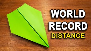 How To Make The WORLD RECORD PAPER AIRPLANE for Distance [upl. by Imre]