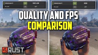 Graphics amp FPS Settings Comparison  Rust Console Edition [upl. by Aynwat]