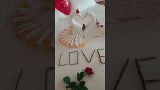 Creative towel art honeymoon set up HiltonDubaiJumeirah [upl. by Raab]