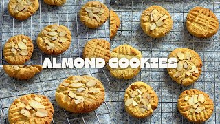 HOW TO MAKE ALMOND COOKIES  ALMOND COOKIES RECIPE  FLOURLESS ALMOND COOKIES [upl. by Edd]