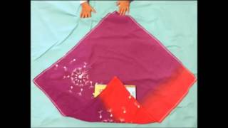 Furoshiki Tutorial Wrapping books in cloth squares Marias method [upl. by Shipley677]