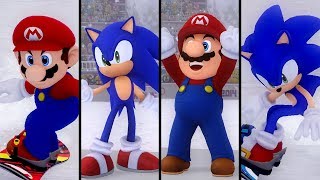 Evolution of Snowboard Cross in Mario amp Sonic Series 2009  2018 [upl. by Rooney]