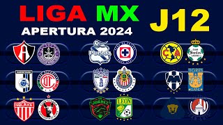 FECHAS HORARIOS Y CANALES PARA LA JORNADA 12 DE LA LIGA MX APERTURA 2024 [upl. by Arsuy114]