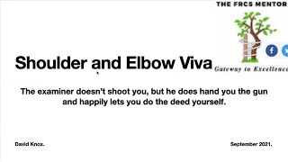 Shoulder and Elbow Viva Cases [upl. by Yecad]