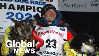 Iditarod 2021 Dallas Seavey ties record for mostever victories in iconic sled dog race [upl. by Odnavres]