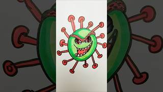 Watch out for virus 🦠 bacteria 🦠🧫drawing art shorts ytshorts [upl. by Perce]