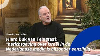 Wierd Duk van Telegraaf “berichtgeving over Israël in de Nederlandse media is bijzonder eenzijdig” [upl. by Odette]