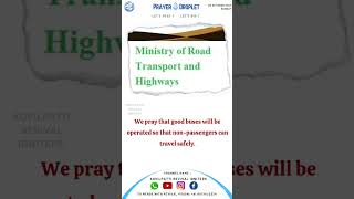 Prayer for the Minister of Transport  20 October 2024  Prayer Droplet [upl. by Izy386]