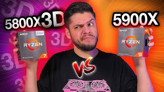 RYZEN 7 5800X3D VS 5900X QUAL é o MELHOR Testes LADO A LADO em GAMES CONSUMO e PREÇO [upl. by Ader]