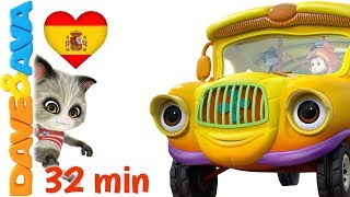 🚌 Las Ruedas del Autobús  Canciones Infantiles y Canciones para Bebés de Dave y Ava 🚌 [upl. by Charmion626]