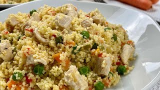 CUSCÚS con Pollo y Verduras I Receta Fácil 😋😋 [upl. by Howey]