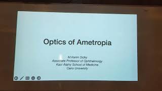 Optics Module  Refraction of the Eye amp Optics of Ametropia Myopia amp Hyperopia  Prof Karim Sidky [upl. by Anirrak]