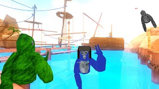 TROLLING IN GORILLA TAG AS A NEW PLAYER minigameskid gorillatag vr gtag monke [upl. by Elurd]