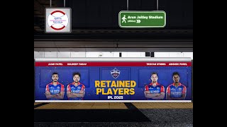 IPL 2025 RETAINED PLAYERS  Delhi Capitals [upl. by Anauqal]