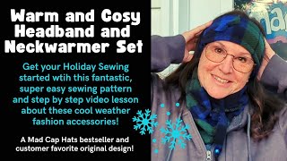 Beginner Sewing  How to make a Fleece Headband and Scarf tutorial [upl. by Leslee]