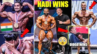 A Gye Results 🔥 Hadi Wins ArnoldFirst Ever Indian Arnold Winner 🇮🇳 Diogo Cries Arnold Reacts [upl. by Reiniar]