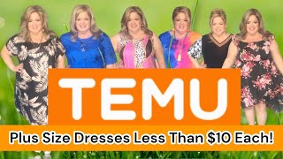 PLUS SIZE DRESSES at TEMU Under 10 Each Plus Size Try On Haul amp Review [upl. by Krell]