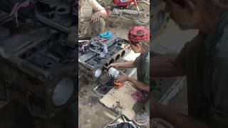 6 cylinder truck engine piston ring repair [upl. by Ulises]