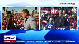 Chairwoman Patterson joins Newsmax at President Trumps rally in Coachella CA [upl. by Ednalrym457]