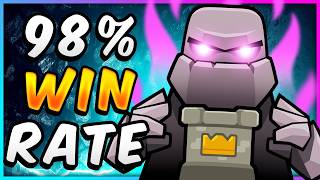 98 WIN RATE BEST GOLEM DECK DOMINATES — Clash Royale [upl. by Anahsek154]