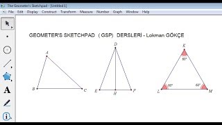 Geometers Sketchpad GSP Dersleri 1 [upl. by Deeraf]