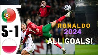 Ronaldos ALL Goals of 2024 in a Nutshell 🔥🐐। Bycycle goal 2024। CR7 🔥 [upl. by Esirrehc313]