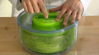 Zyliss Easy Spin Salad Spinner Demo Video [upl. by Anelys]