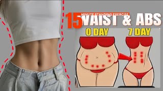 15min Waist  Abs Exercises  Best Exercises For Belly Fat and Waist  Home Fitness Challenge [upl. by Azilef]