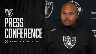 Coach Pierce Presser  101424  Raiders  NFL [upl. by Naitsirt]