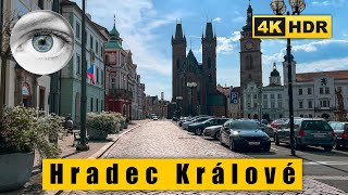 Czech Republic 4K walk Hradec Králové  Old Town and central park 🇨🇿 HDR 60fps ASMR [upl. by Patrick]