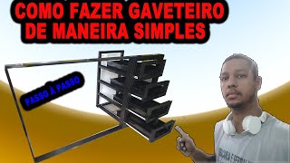 COMO FAZER GAVETEIRO DE ALUMINIO  RAPIDO E FACIL [upl. by Ecyaj]